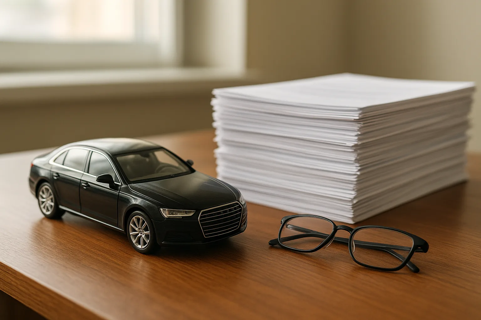 건강보험료 자동차 부과 기준 개편을 상징하는 공식 서류와 자동차 모형