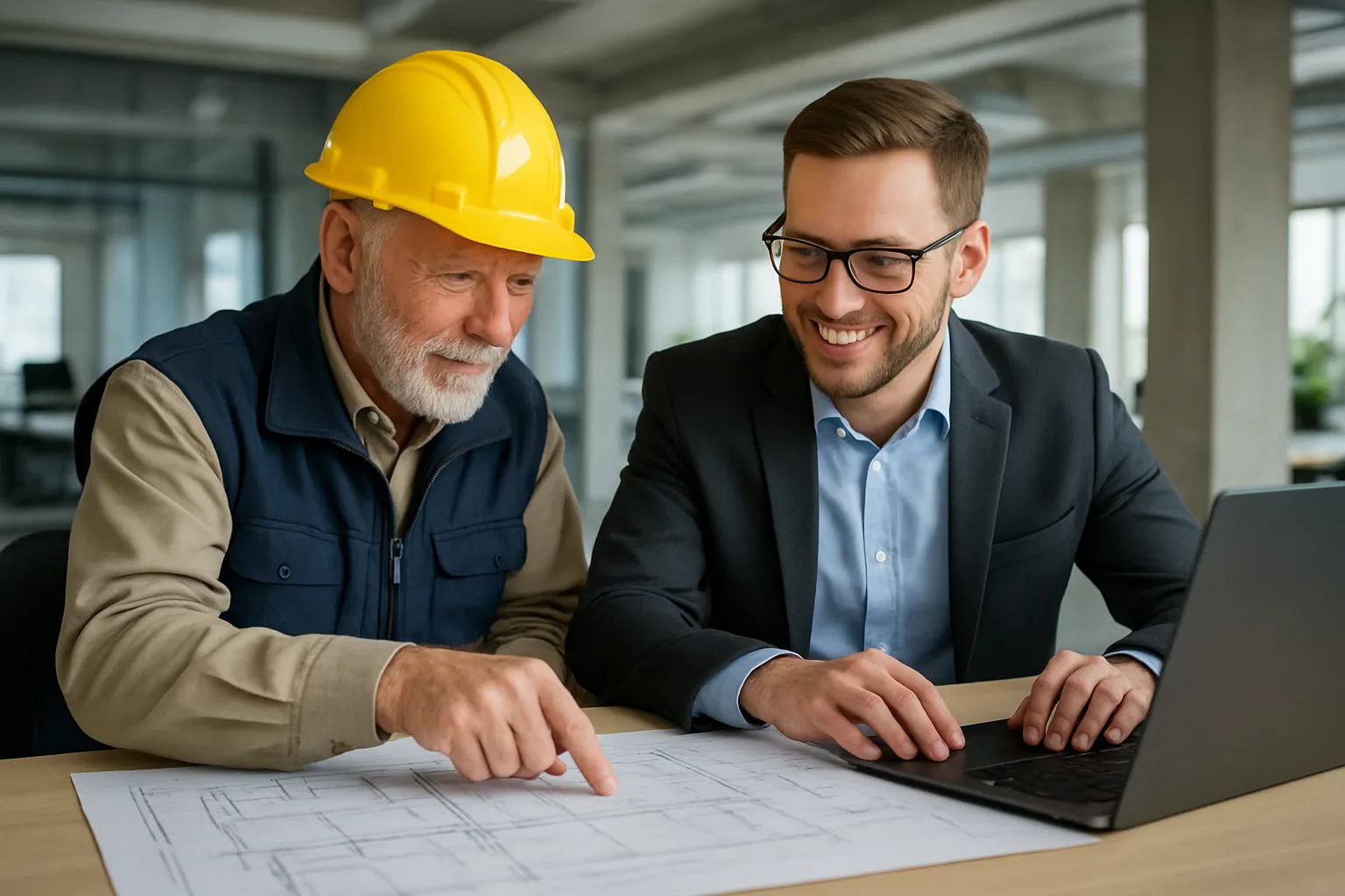 고령자 고용 장려금을 통해 채용된 시니어 직원과 청년 직원이 성공적으로 협업하는 업무 환경입니다.