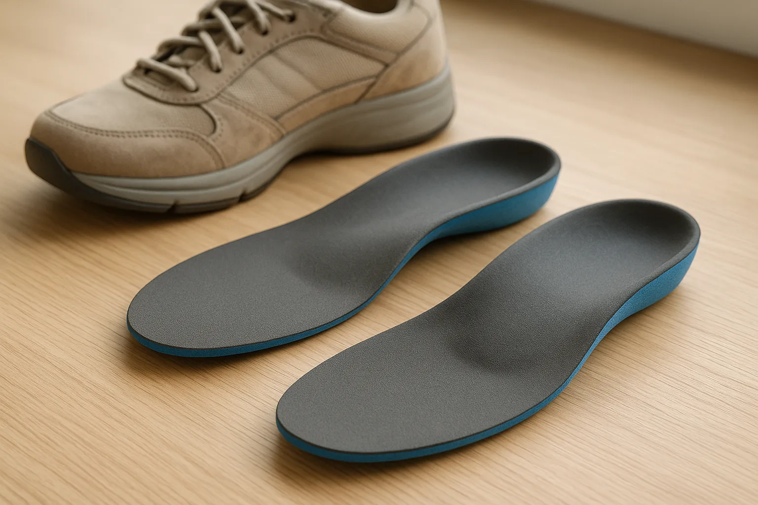 발의 아치를 든든하게 받쳐주고 뒤꿈치 충격을 흡수하는 기능성 신발 패드